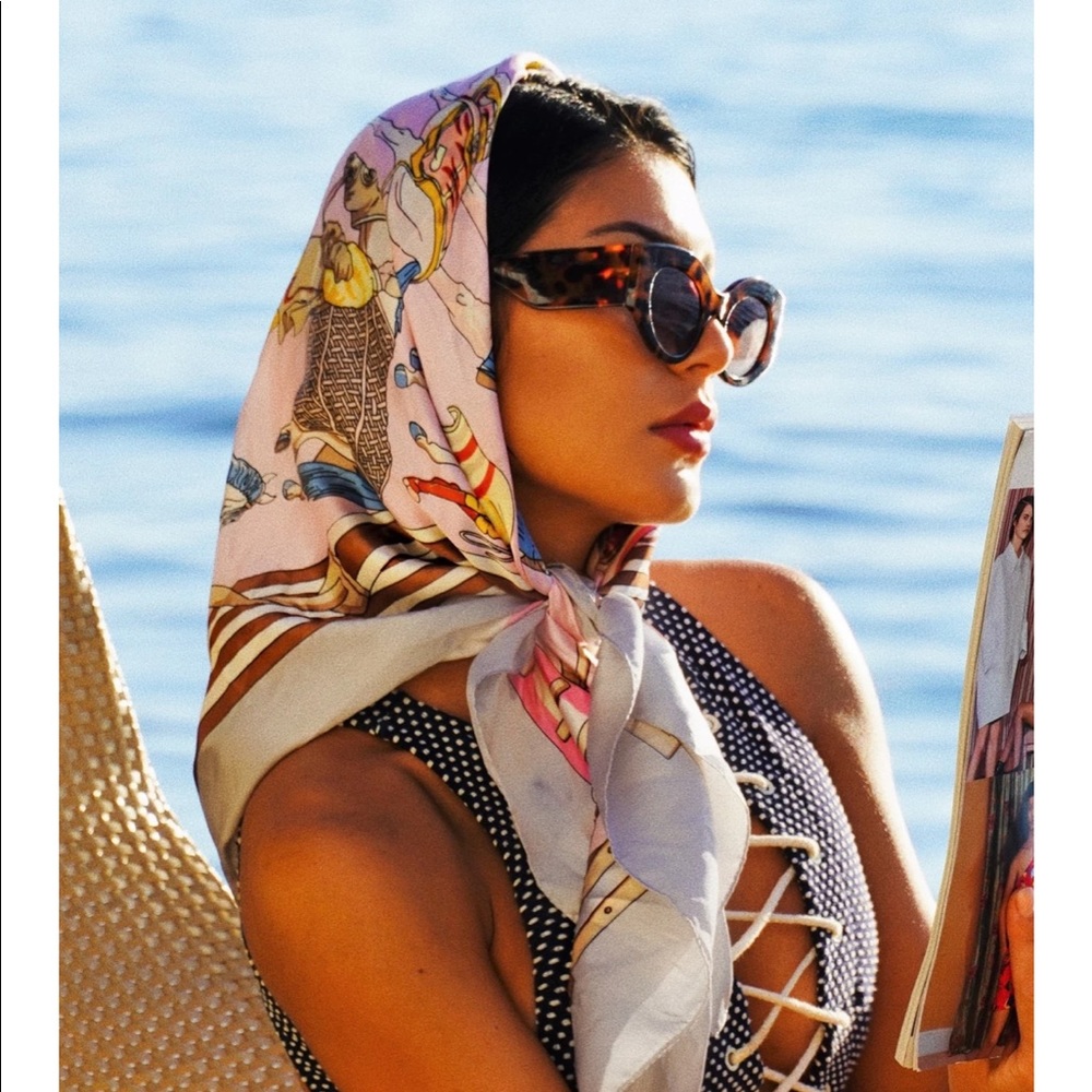 Nïka Feh Vegan Silk Head Scarf - Saint Barth